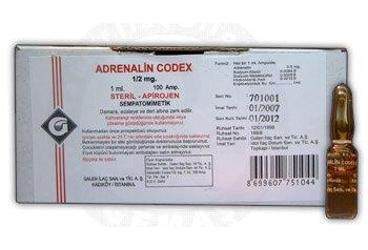 ADRENALIN CODEX 1/2MG 1 ML 100 ампулы