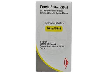 DOXTU 50 MG/25 ML IV/INTRAVESIKAL KONSANTRE INFUZYON COZELTISI ICEREN флакон
