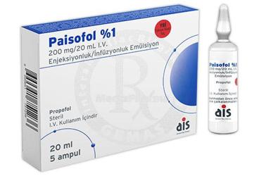 PAISOFOL %1 200 MG/ 20 ML IV. ENJEKSIYONLUK / INFUZYONLUK эмульсия