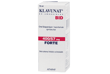 KLAVUNAT BID 400/57 MG 70 ML суспензия для приёма внутрь