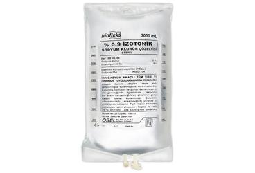 BIOFLEKS %0.9 IZOTONIK SODYUM KLORUR SOLUSYONU 3000 ML (PVC TORBA) SETLI