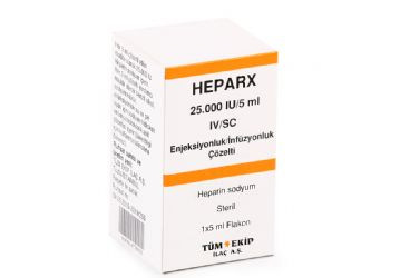 HEPARX 25000 IU / 5 ML IV / подкожная инъекцияLUK / раствор для инфузий (1 ADET)