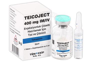 TEICOJECT 400 MG IM/IV раствор для инъекций HAZIRLAMAK ICIN порошок VE COZUCU