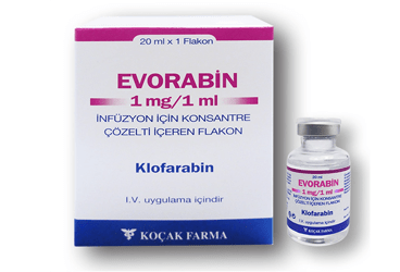 EVORABIN 1 MG/1 ML INFUZYON ICIN KONSANTRE COZELTI ICEREN 1 флакон