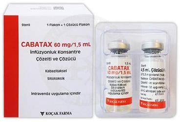 CABATAX 60 MG/1,5 ML INFUZYONLUK KONSANTRE COZELTI VE COZUCU 1 флакон