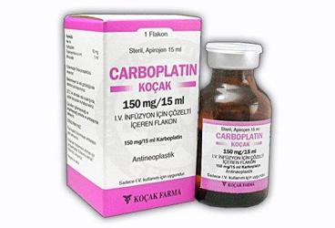 CARBOPLATIN-KOÇAK 150 MG/15 ML IV İNFÜZYON İÇİN SOLÜSYON İÇEREN флакон