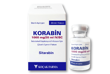 KORABIN 1000 MG/20 ML IV/SC INTRATEKAL ENJEKSIYON/INFUZYON ICIN COZELTI ICEREN флакон (1 флакон)