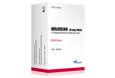 MILRICOR 10 MG/ 10 ML IV ENJEKSIYON İNFÜZYON İCIN COZELTI ICEREN 1 ампулы