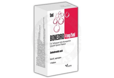BONEDRO 4 MG/5 ML внутривенная инфузия ICIN KONSANTRE COZELTI ICEREN 1 флакон
